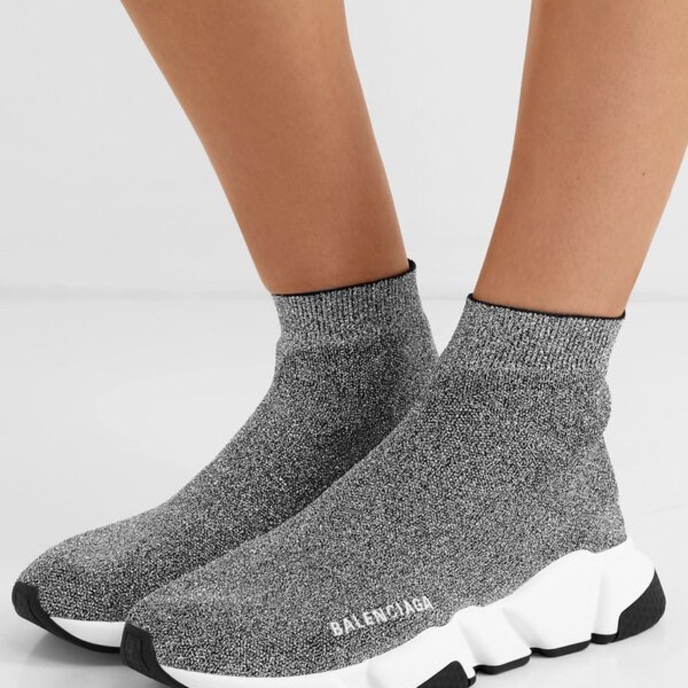Glitter Balenciaga Sock Runner